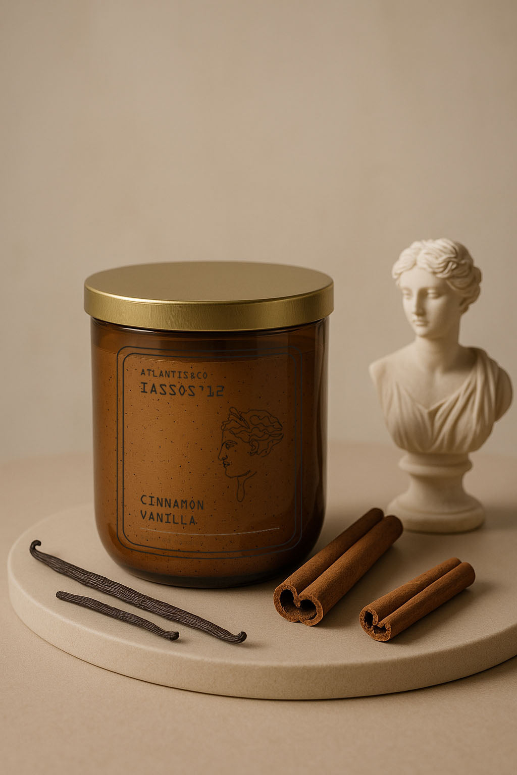 AMBER BUBBLE CINNAMON VANILLA CANDLE