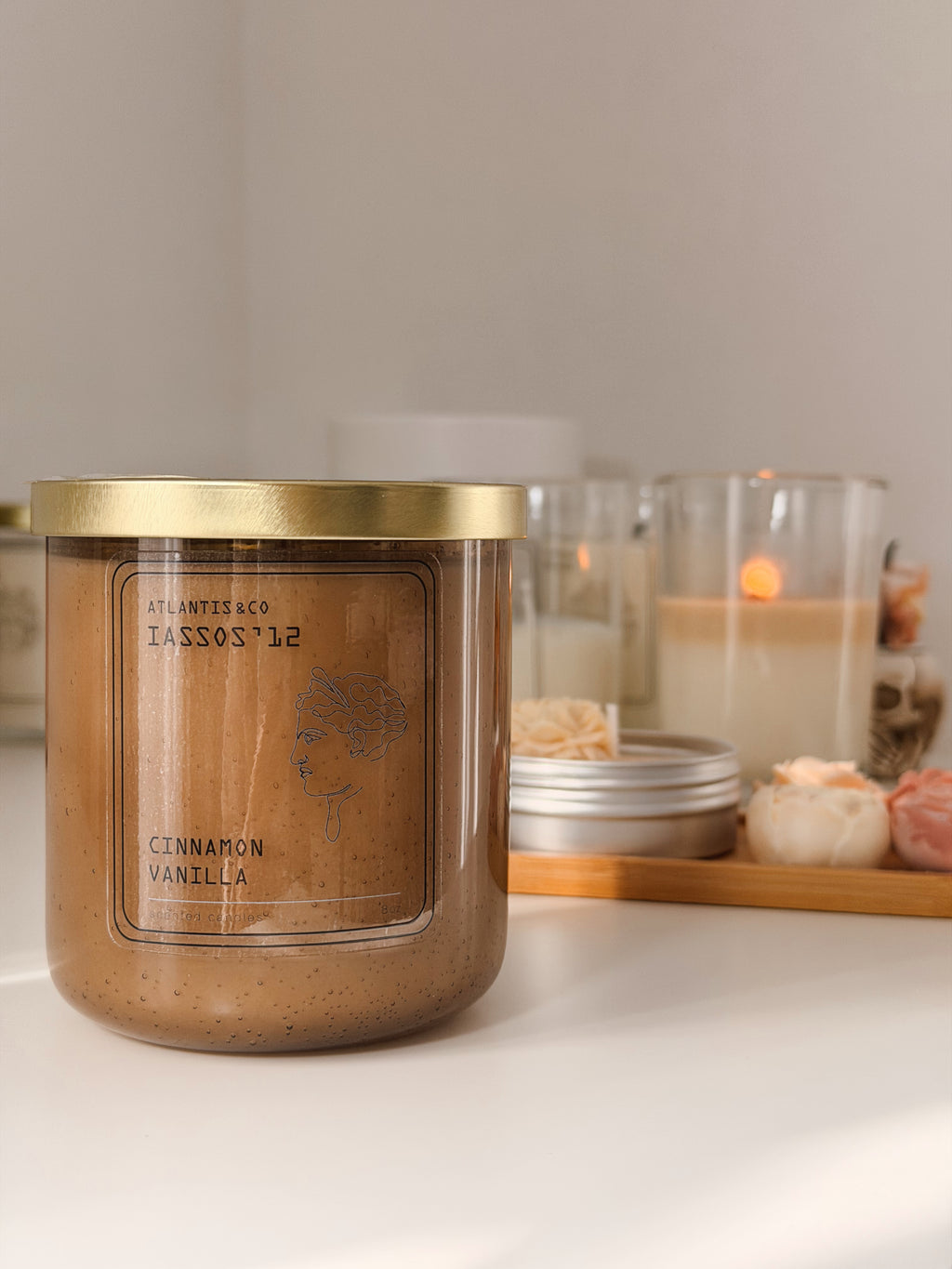 AMBER BUBBLE CINNAMON VANILLA CANDLE