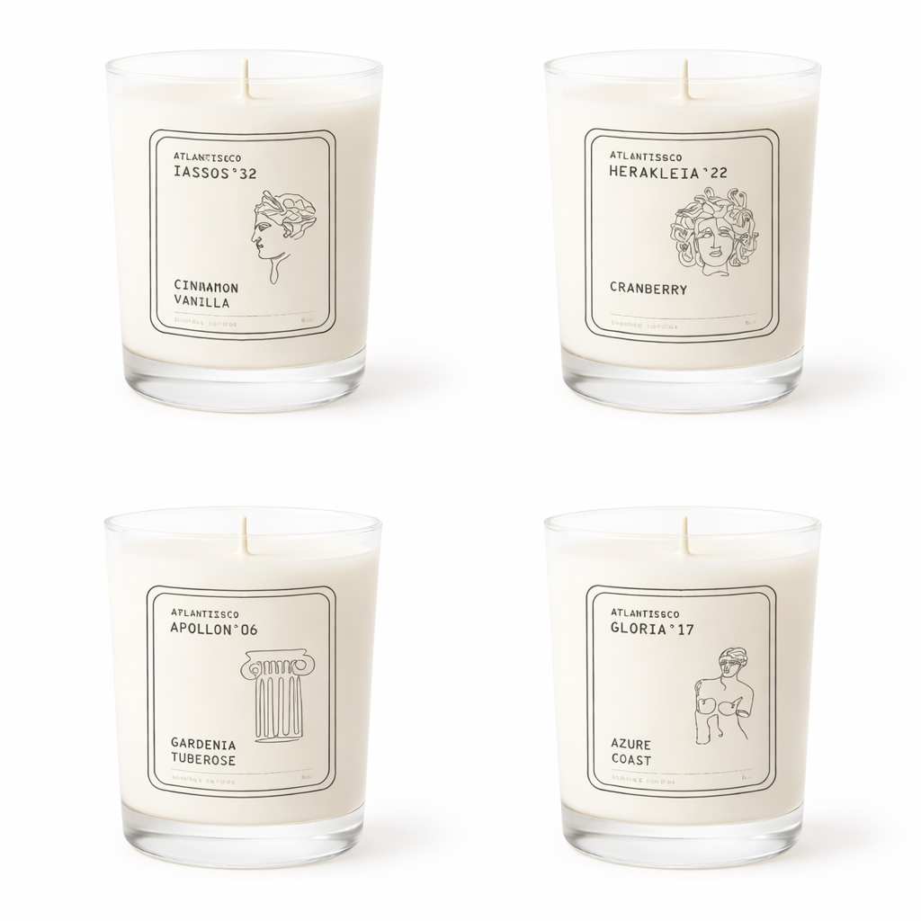 Soy Wax Scented Candle Discovery Set, 4-Piece Scented Candle Gift Set, Assorted Bubble Candles, Long-Lasting Burn, Luxury Home Fragrance